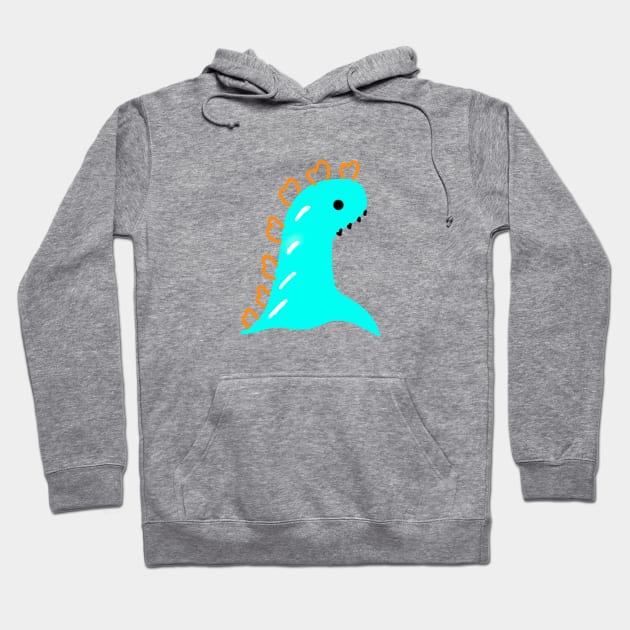 blue dinosaur design Hoodie by Artistic_st